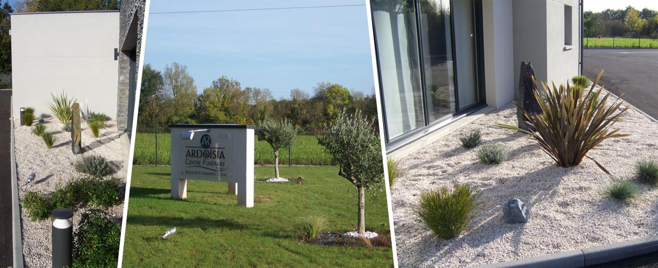Aménagements extérieurs du centre funéraire Ardoisia