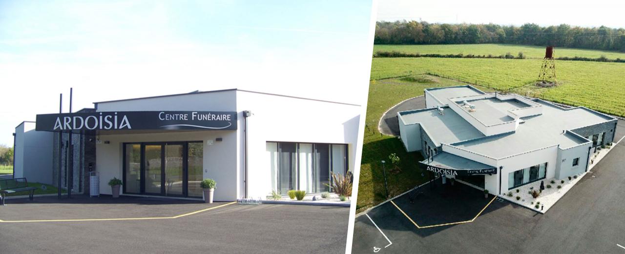 Le bâtiment extérieur du Centre Funéraire Ardoisia